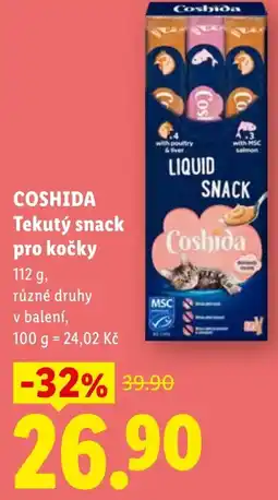 Lidl COSHIDA Tekutý snack pro kočky nabídka
