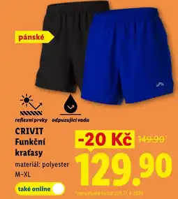 Lidl CRIVIT Funkční kraťasy nabídka