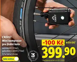 Lidl CRIVIT Mini kompresor pro jízdní kola nabídka