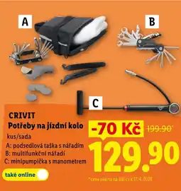 Lidl CRIVIT Potřeby na jízdní kolo nabídka