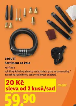 Lidl CRIVIT Sortiment na kolo nabídka