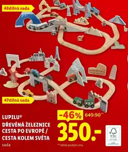 Lidl Lupilu dřevěná železnice cesta po evropě / cesta kolem světa nabídka