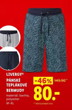 Lidl Livergyⓡ pánské teplákové bermudy nabídka