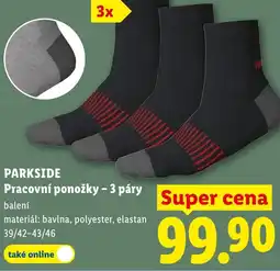 Lidl PARKSIDE Pracovní ponožky - 3 páry nabídka