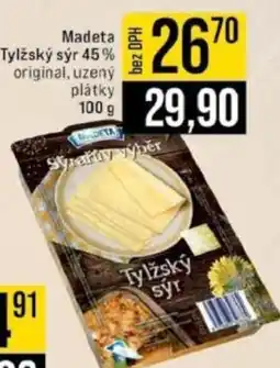 Jip Madeta Tylžský sýr 45% original, uzený plátky nabídka