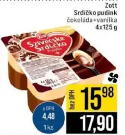Jip Zott Srdíčko pudink čokoláda+vanilka nabídka