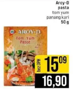 Jip Aroy-D pasta tom yum panang kari nabídka