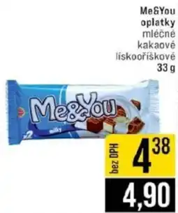 Jip Me&You oplatky mléčné kakaové lískooříškové nabídka