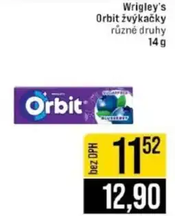 Jip Wrigley's Orbit žvýkačky nabídka