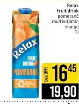 Jip Relax Fruit drink pomeranč multivitamin nabídka