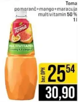 Jip Toma pomeranč+mango+maracuja multivitamin 50% nabídka
