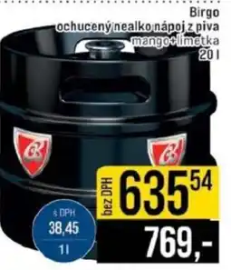 Jip Birgo ochucený nealko nápoj z piva mango limetka nabídka