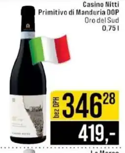 Jip Casino Nitti Primitivo di Manduria DOP Oro del Sud nabídka