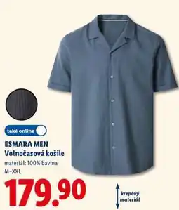 Lidl ESMARA MEN Volnočasová košile nabídka