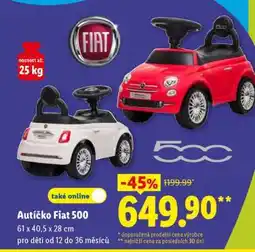 Lidl Autíčko Fiat 500 nabídka