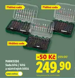 Lidl PARKSIDE Sada bitů / bitů a nástrčných klíčů nabídka