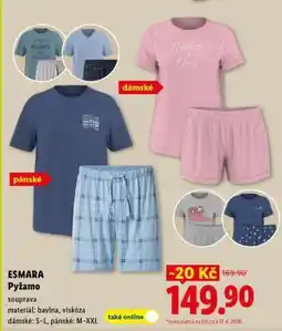 Lidl Esmara PYŽAMO nabídka
