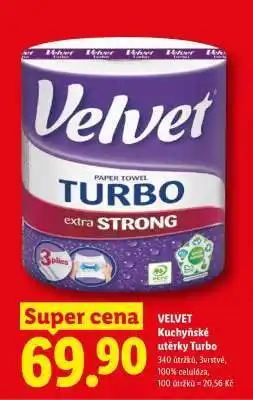Lidl Velvet KUCHYŇSKÉ UTĚRKY TURBO nabídka