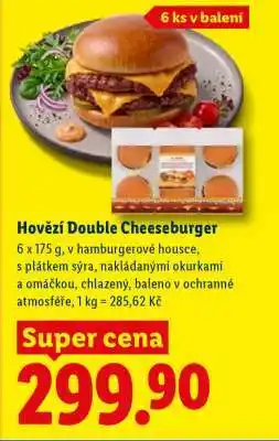 Lidl Hovězí Double Cheeseburger nabídka