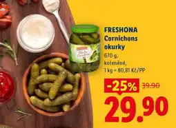 Lidl FRESHONA Cornichons okurky nabídka