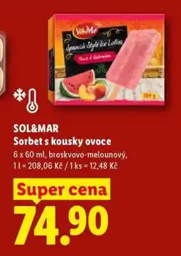 Lidl SOL&MAR Sorbet s kousky ovoce nabídka