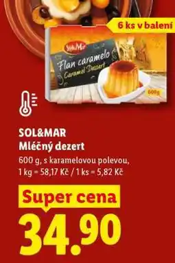 Lidl SOL&MAR Mléčný dezert nabídka