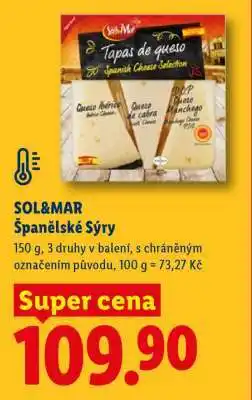Lidl SOL&MAR Španělské Sýry nabídka