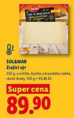 Lidl SOL&MAR ZRAJÍCÍ SÝR nabídka