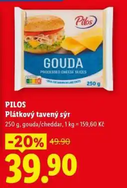 Lidl PILOS Plátkový tavený sýr nabídka