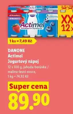 Lidl DANONE ACTIMEL JOGURTOVÝ NÁPOJ nabídka