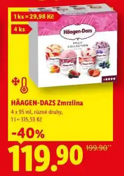 Lidl Häagen-Dazs Zmrzlina nabídka
