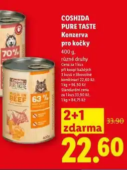 Lidl COSHIDA PURE TASTE Konzerva pro kočky nabídka