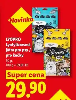 Lidl LYOPRO Lyofilizovaná játra pro psy / pro kočky nabídka