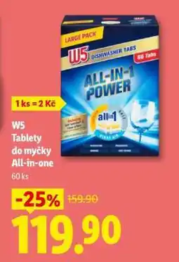 Lidl W5 Tablety do myčky All-in-one nabídka