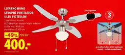 Lidl LIVARNO HOME Stropní ventilátor s LED svítidlem nabídka