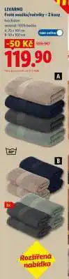 Lidl LIVARNO Froté osuška/ručníky – 2 kusy nabídka