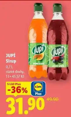 Lidl Jupí sirup nabídka