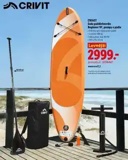 Lidl CRIVIT SADA PADDLEBOARDU BEGINNER 10, PUMPY A PÁDLA nabídka