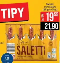 Jip Saletti mini salám nabídka