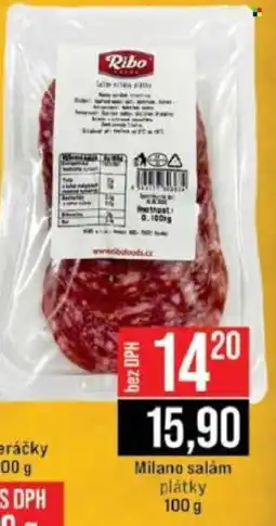 Jip Milano salám plátky nabídka