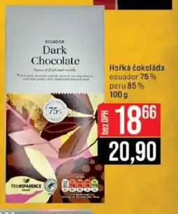 Jip Hořká čokoláda ecuador 75% peru 85% nabídka