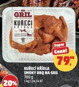 Penny Market Kuřecí křídla smoky BBQ na gril nabídka