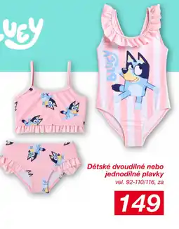 Kik Dětské dvoudílné nebo jednodílné plavky nabídka