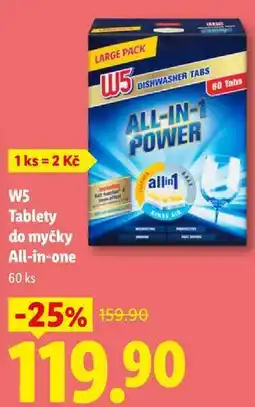 Lidl W5 Tablety do myčky All-in-one, 60 ks nabídka