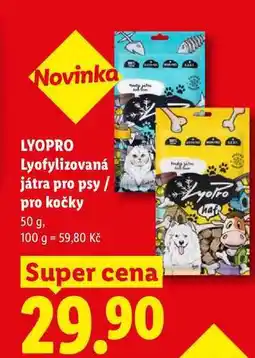 Lidl LYOPRO Lyofylizovaná játra pro psy/pro kočky nabídka