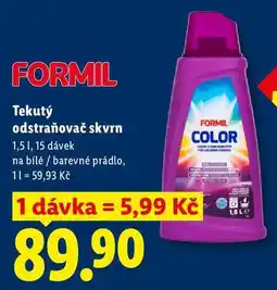 Lidl FORMIL Tekutý odstraňovač skvrn, 1,5 l/15 dávek nabídka