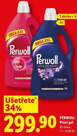 Lidl PERWOLL Prací gel, 80 dávek nabídka