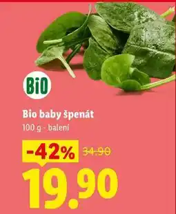 Lidl Bio Bio baby špenát nabídka