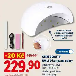 Lidl CIEN BEAUTY UV LED lampa na nehty nabídka
