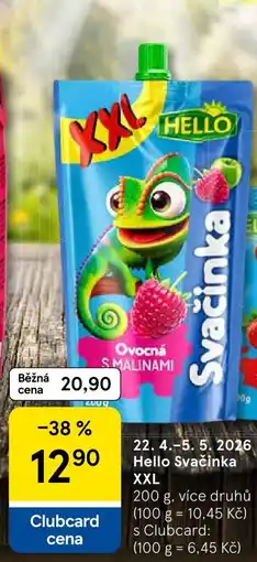 Tesco Hello Svačinka XXL nabídka